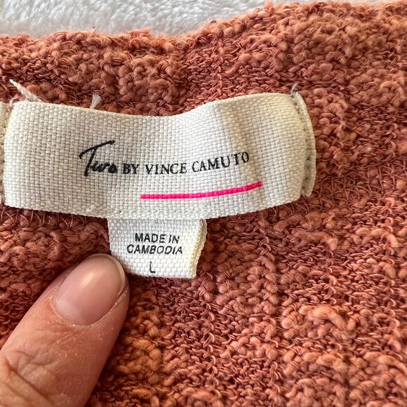 Two by Vince Camuto V-Neck Button Down Soft Textured Cardigan Size Large - Picture 5 of 12